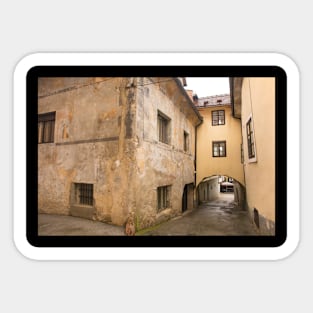 Historic Street in Skofja Loka, Slovenia Sticker